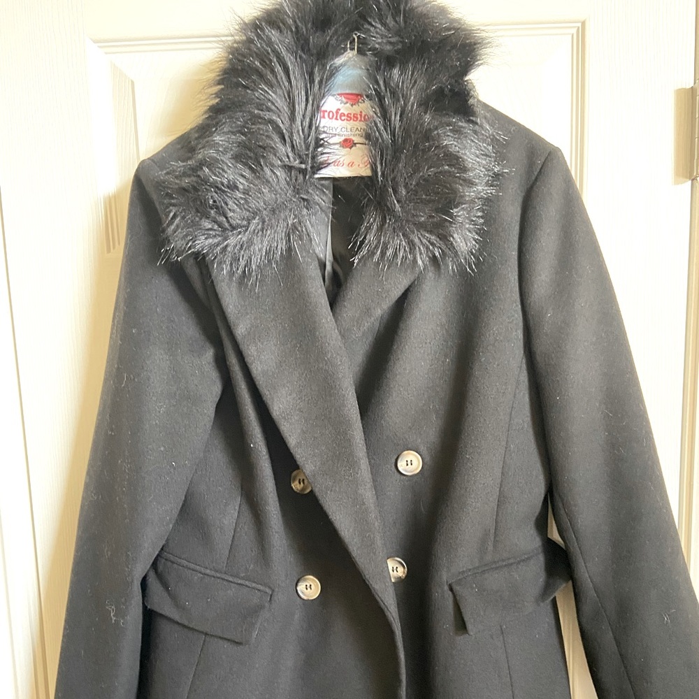 Top shop Black pea coat
